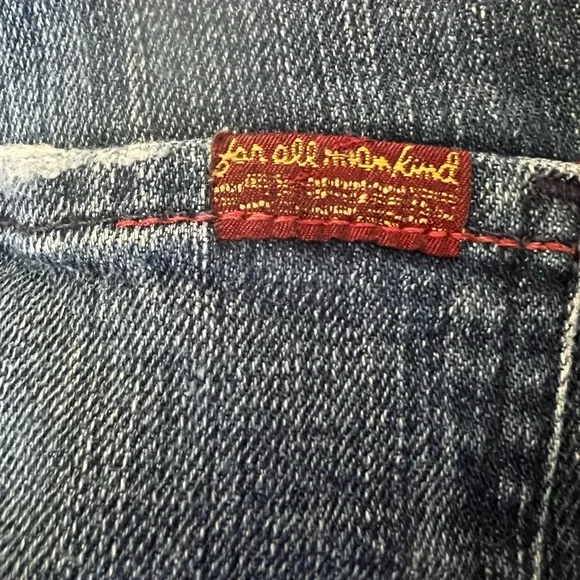 7 For All Mankind Bootcut Jeans Size 30 Medium Wash High Rise Denim - Picture 5 of 7